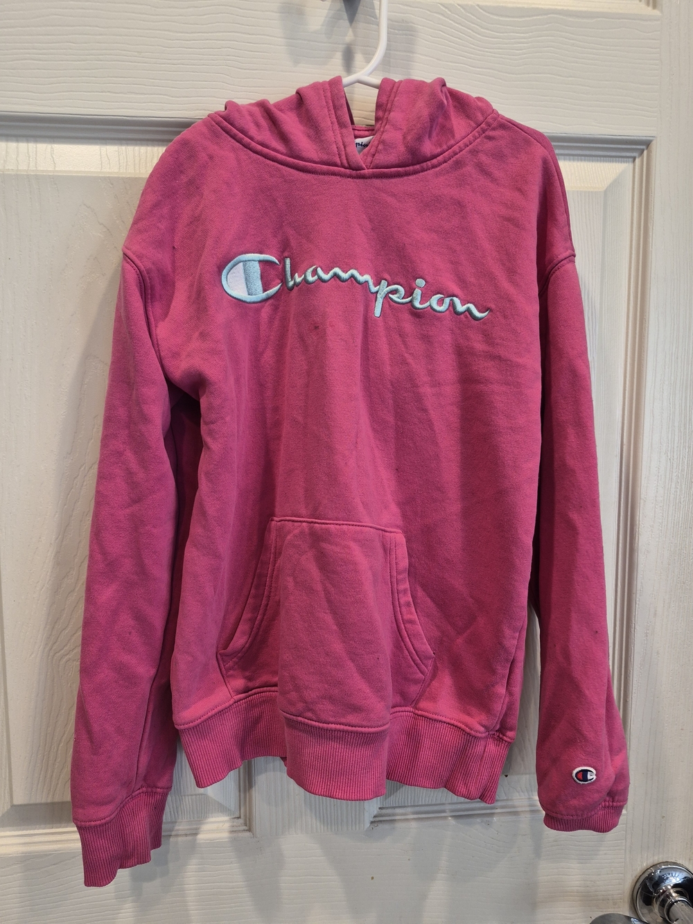 5/25 Champion Hot Pink Hoodie with Script Logo